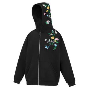 [杨超越余景天同款]404MOB花卉刺绣拉链卫衣男宽松情侣开衫外套女