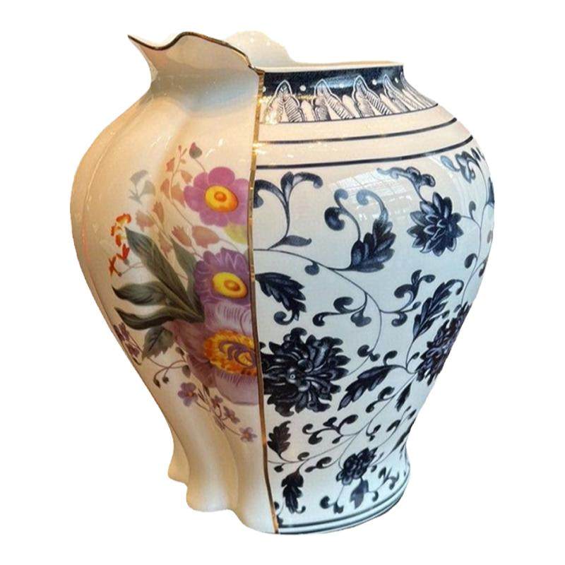 周冬雨同款中西合壁花瓶高级感骨瓷花器入户玄关摆件客厅摆设礼物