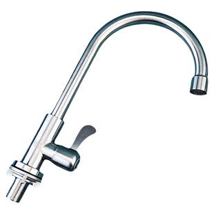 304不锈钢厨房单冷水龙头 旋转洗菜盆单冷龙头水槽快开龙头