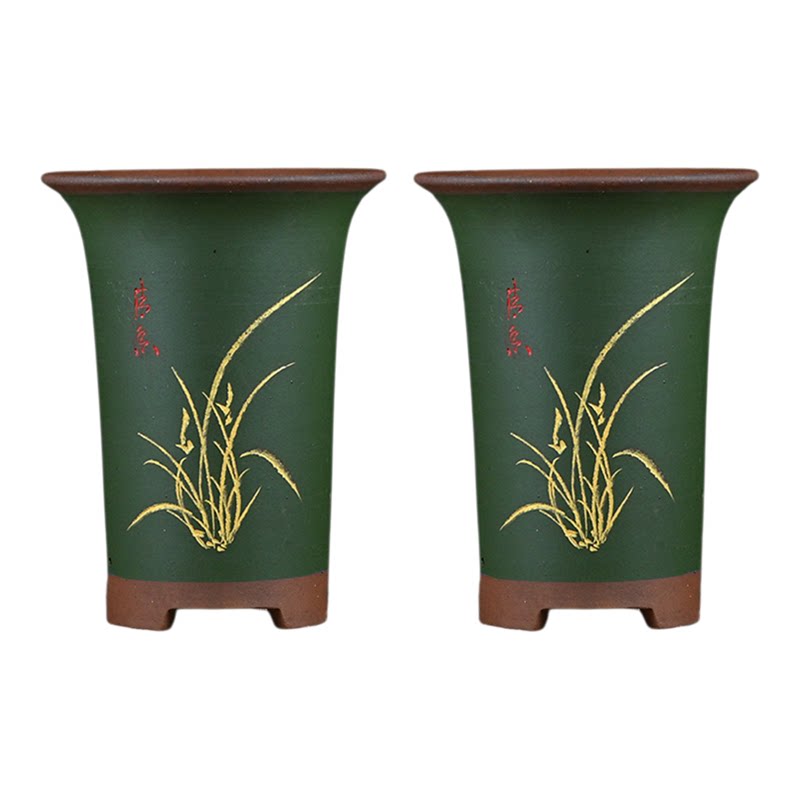 兰花盆陶瓷花盆紫砂兰花盆专用君子兰盆庭院花卉陶瓷兰花花盆特价