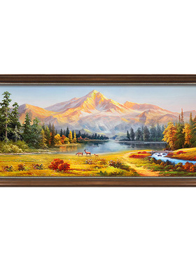 手绘油画欧式美式金山风景