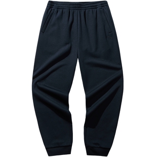 安踏轻薄春季针织运动长裤男款卫裤长裤加厚保暖束脚平口透气裤子