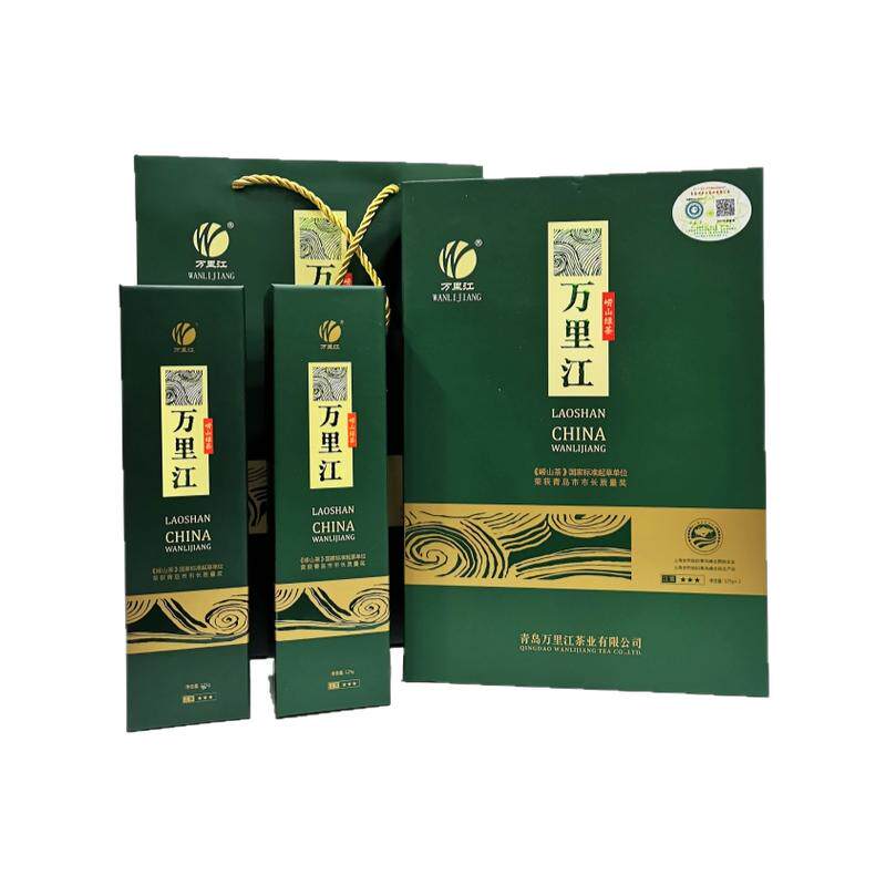 青岛崂山万里江茶叶江雪三星绿茶250克/盒崂山绿茶礼盒高端礼品