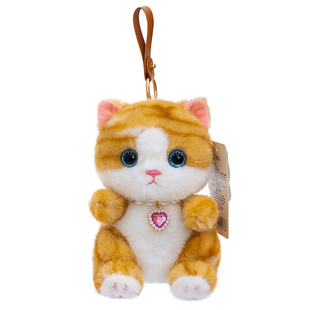 可爱仿真猫咪毛绒玩具呆萌柔软小猫公仔书包挂件钥匙扣玩偶布娃娃