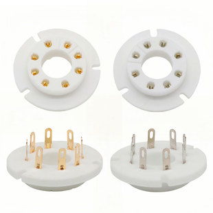 陶瓷八脚电子管管座8脚电子管插座FU-50 5Z8P 5Z9P用镀金FU50R-G