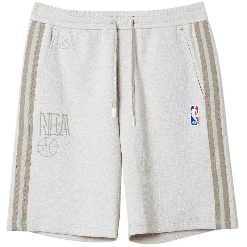 杰克琼斯奥特莱斯男装夏季短裤NBA联名款字母印花抽绳休闲裤子