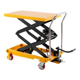 万凯伦液压升降平台车移动剪叉式电动升降车小型工作台手动平板车