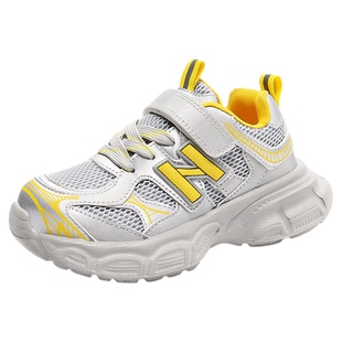 小黄鸭男童鞋子2026新款春秋款网面透气4网鞋5儿童6潮牌运动鞋7岁