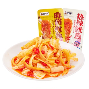 廖掌柜麻酱鱿鱼热辣鱿鱼即食鱿鱼块片麻辣肉食办公室宿舍小吃零食