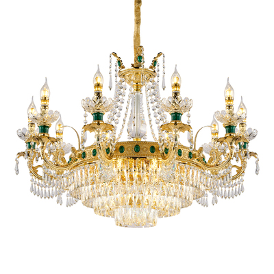 法式轻奢水晶吊灯复式楼别墅大灯