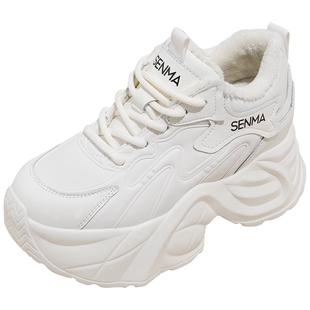 森马厚底老爹鞋女2025新款平底不增高白色防滑鞋子百搭轻便运动鞋