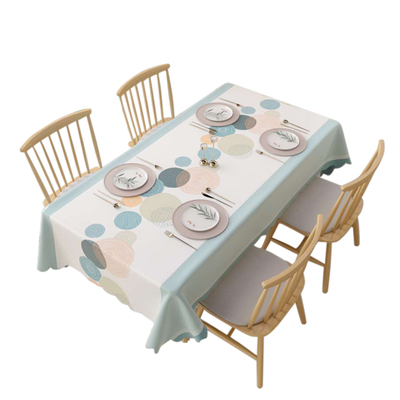 现代简约肤感长方形桌布防水防油