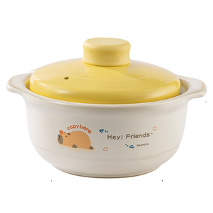 双枪耐高温砂锅煲厨房燃气灶专用家用干烧不裂炖锅一人食煲汤砂锅