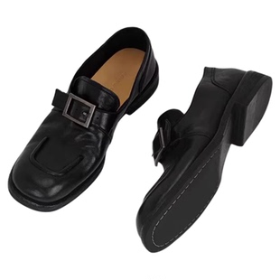 Mantener Gran 方头乐福鞋女真皮软底不累脚英伦风小皮鞋 MG女鞋