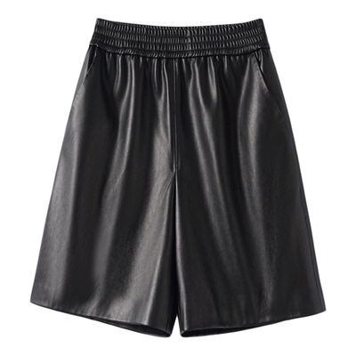 海宁真皮皮短裤女绵羊皮五分裤