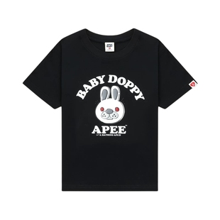 APEE女装秋冬卡通兔子印花短袖T恤F189A5P