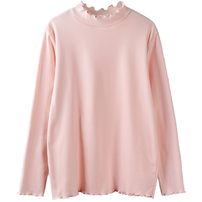 大码德绒打底衫女立领宽松加厚