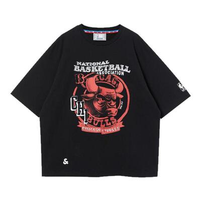 [新降五折]绫致杰克琼斯春百搭NBA联名芝加哥公牛队短袖t恤上衣男