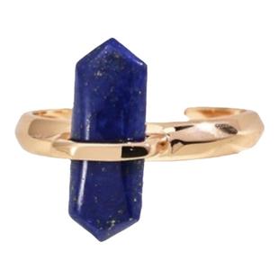 法式复古青金石戒指女小众高级感轻奢气质食指戒时尚个性开口指环