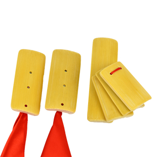 快板儿童口才用小学生专用打竹板入门红绸响板初学者幼儿专业乐器