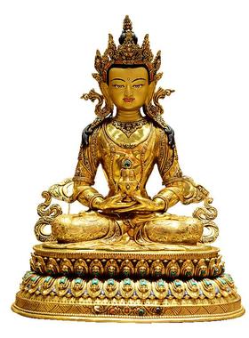 家居客厅装饰摆件铜鎏金雕花铜像