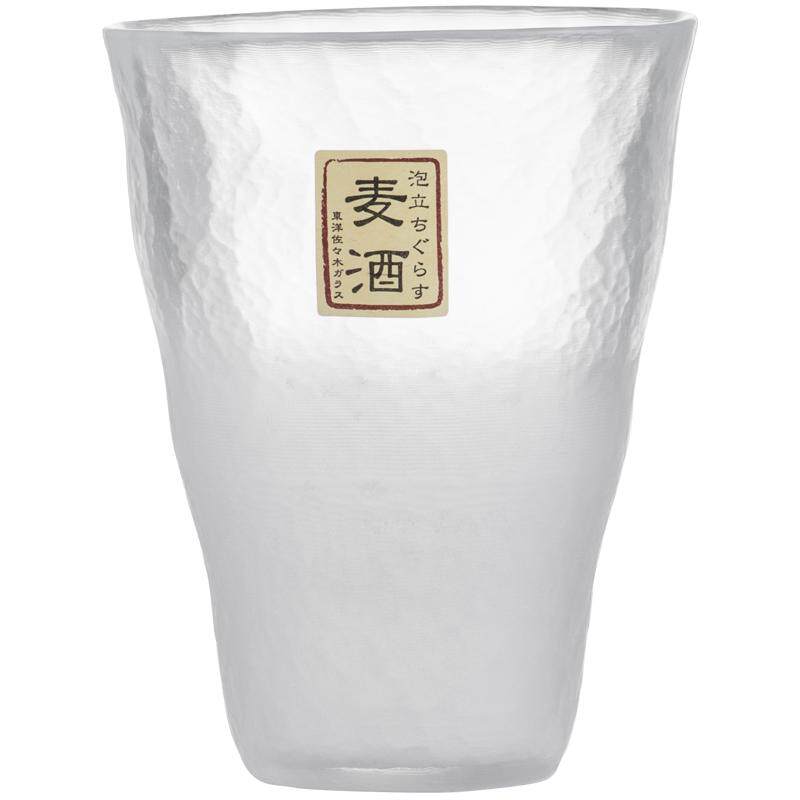 东洋佐佐木啤酒杯日本日本进口斜跨把手玻璃扎啤杯日式加厚玻璃杯