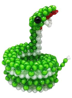 串珠生肖蛇生日礼物摆件成品