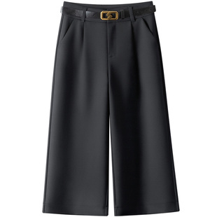 欧货小个子七分裤女2025秋冬新款高级感西装裤子高腰直筒裤九分裤