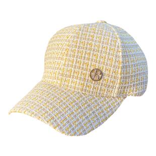 经典千鸟格子编织棒球帽方格图案逛街休闲百搭遮阳出游鸭舌帽子女