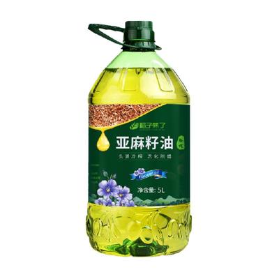 稻子熟了冷榨一级正宗亚麻籽油5L