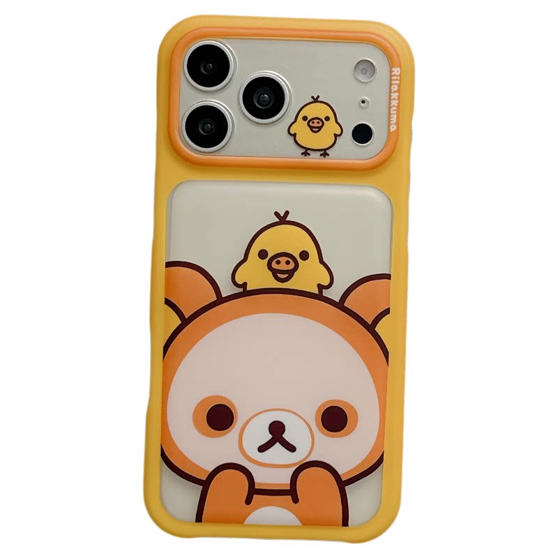 MoreRex ins趣味可爱面膜轻松熊适用苹果18手机壳iphone17promax新款18pro日韩15全包防摔保护套14女款16超火