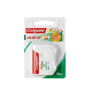 进口高露洁全效牙线50mx3盒 扁线含蜡薄荷剔牙线签小牙缝正畸牙垢