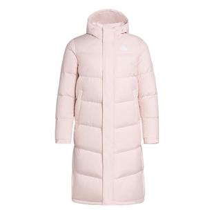 拒水暖「芯」科技长款保暖鸭绒连帽羽绒服男女adidas阿迪达斯