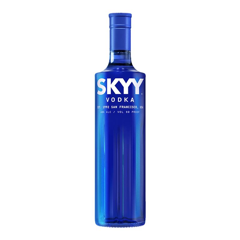 SKYY深藍(lán)伏特加原味750ml正品Vodka 進(jìn)口洋酒烈酒雞尾酒基酒特調(diào)