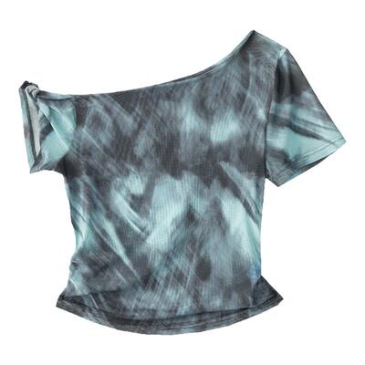 今夏爆火印花网纱辣妹T恤