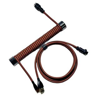 8K回报率磁轴键盘航插线机械键盘螺旋弹簧连接数据线客制化type-c