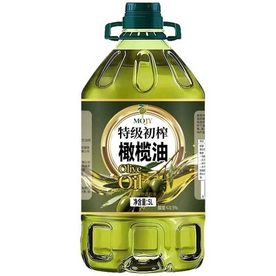 纯食用油橄榄油5L官方正品大桶纯家用炒菜特级初榨食用植物调和油