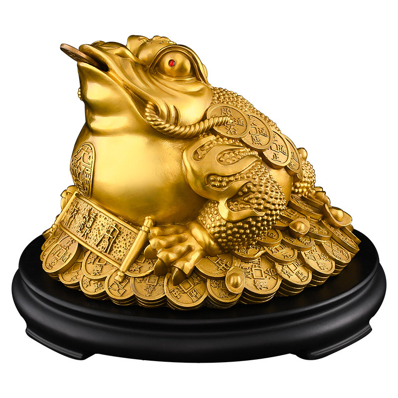 黄铜三足金蟾摆件开业礼品
