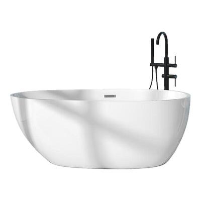 步浪薄边一体独立浴缸