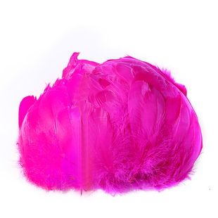 彩色鹅毛卷毛天然鹅大飘DIY饰品配件新娘头饰逗猫工艺羽毛10根