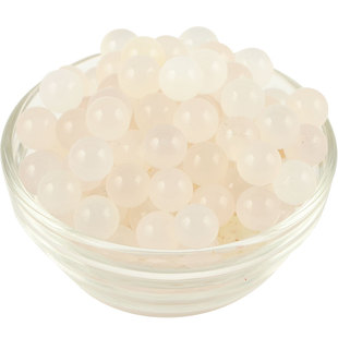 西藏民族用品白色上乘玛瑙石八供七宝石供奉修供曼扎宝石 1两