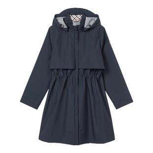 Aquascutum/雅格狮丹春夏新品女装修身休闲通勤连帽风衣外套气质