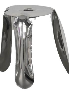 艺术风装置凳子不锈钢桌面摆件