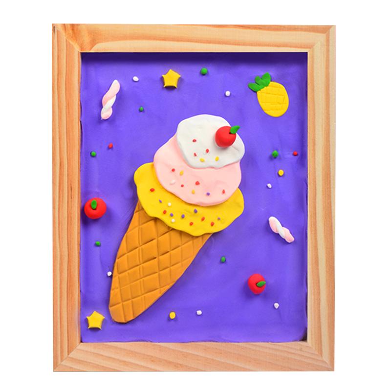 幼儿园超轻粘土相框画彩泥材料包儿童手工diy黏土画创意制作套装