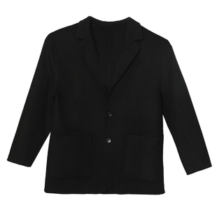 朴术男装秋冬季新款黑色便服羊毛商务休闲出勤正装肌理感西装外套