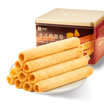 良品铺子黄油鸡蛋卷320g铁罐装