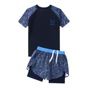 儿童泳衣男童分体2026新款男孩游泳衣中大青少年夏双层泳裤套装备