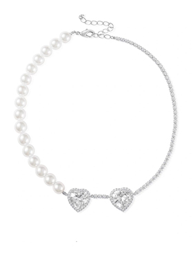 CrayonX公主风珍珠锆石项链