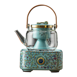 煮茶壶煮茶器具家用新款围炉泡茶壶陶瓷电陶炉煮茶炉喝茶专用套装