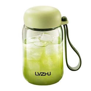 绿珠水杯女生夏天新款高颜值随手杯耐高温tritan小巧学生便携杯子
